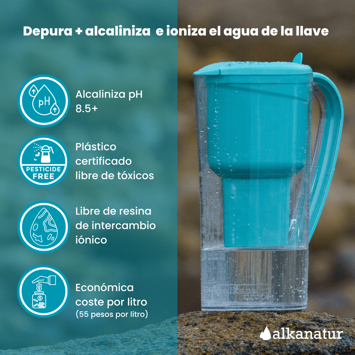 JARRA Purificadora con Filtro - Alkanatur2