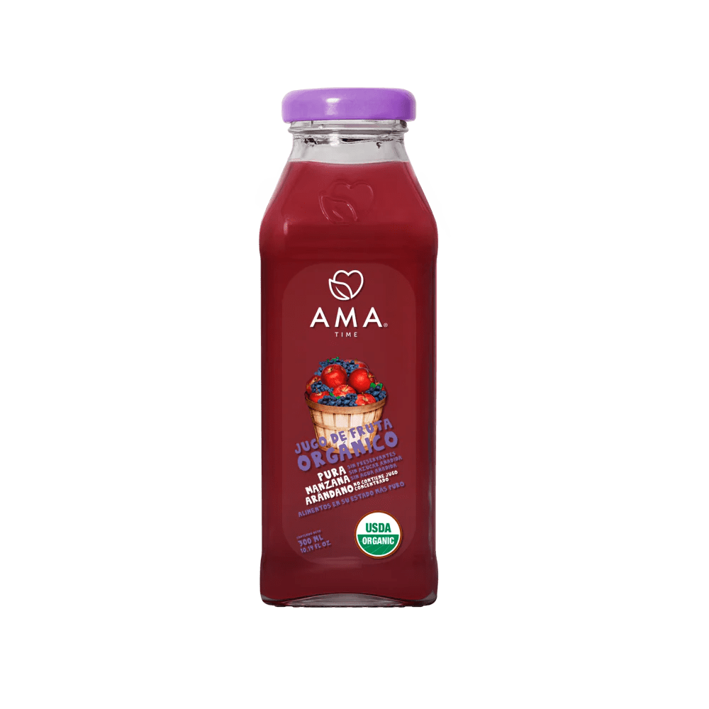 JUGO de MANZANA y ARÁNDANO orgánico - 300ml VIDRIO1