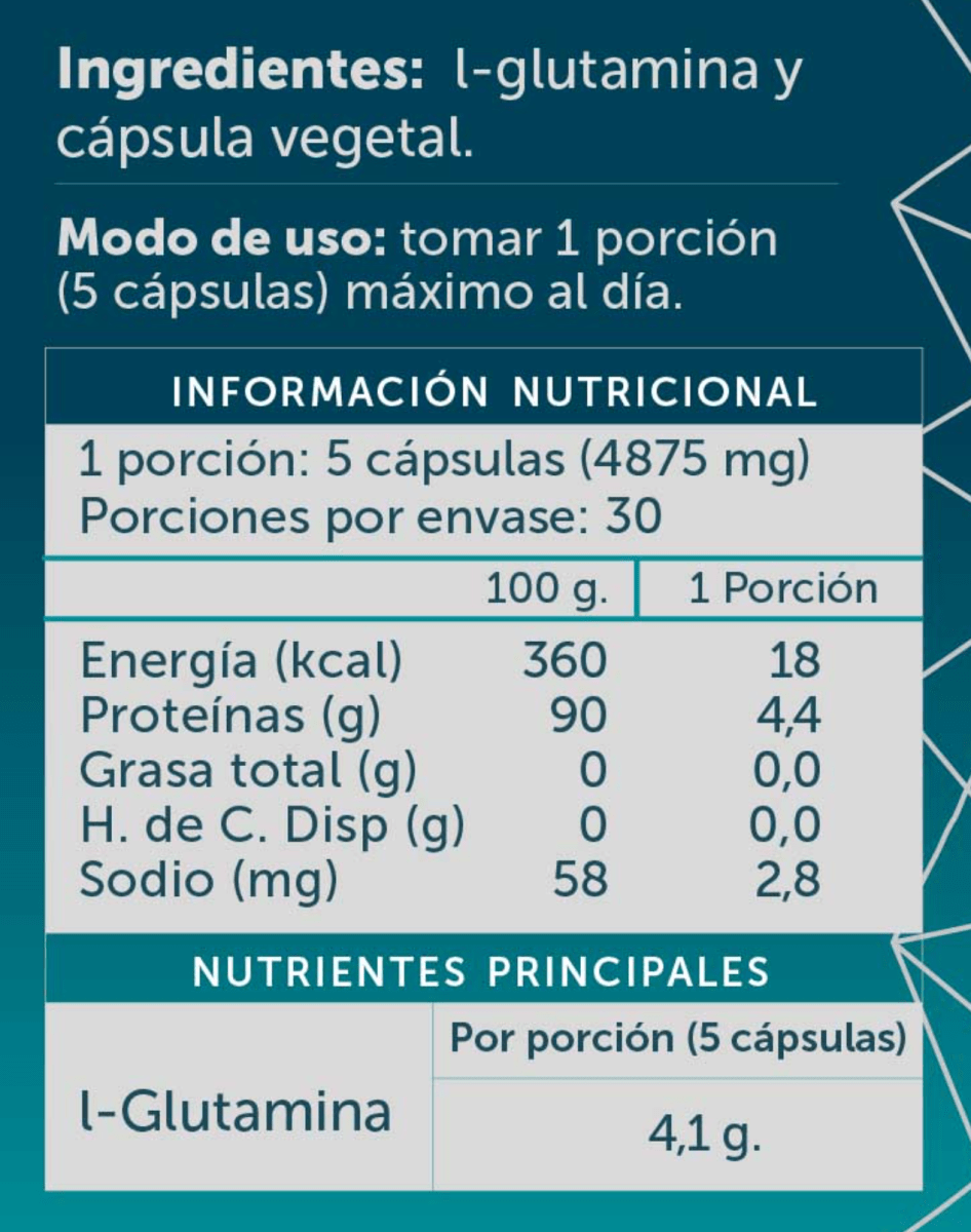 L-GLUTAMINA PURE - 150 Cápsulas - Wellplus2