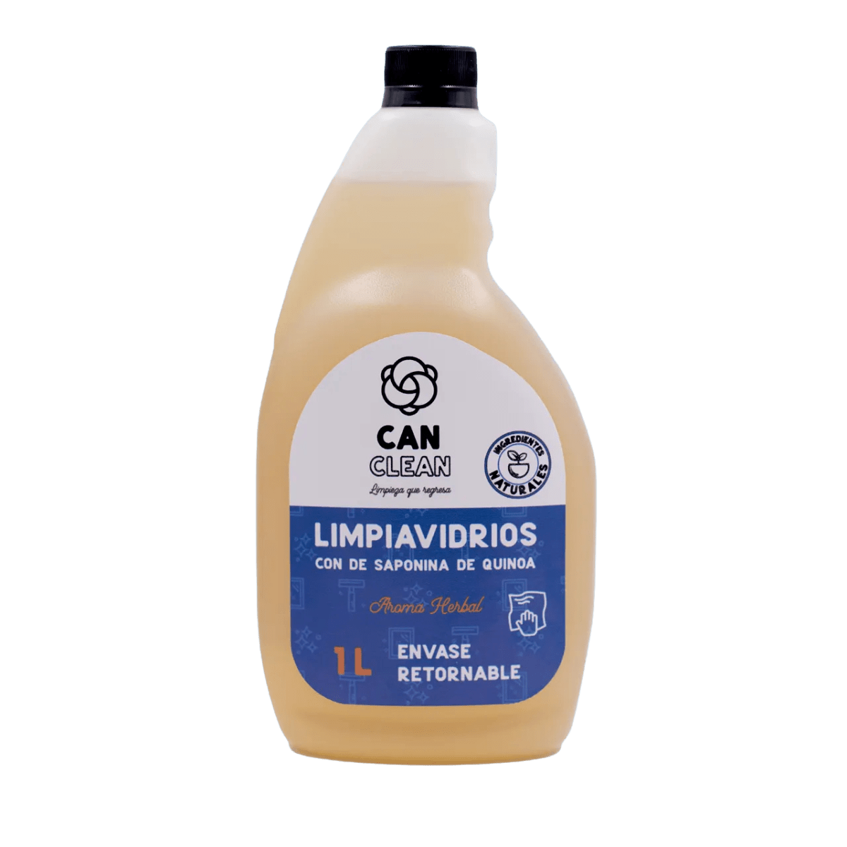 LIMPIAVIDRIOS ECOLÓGICO - 1 L - Envase PE Retornable - CAN CLEAN3