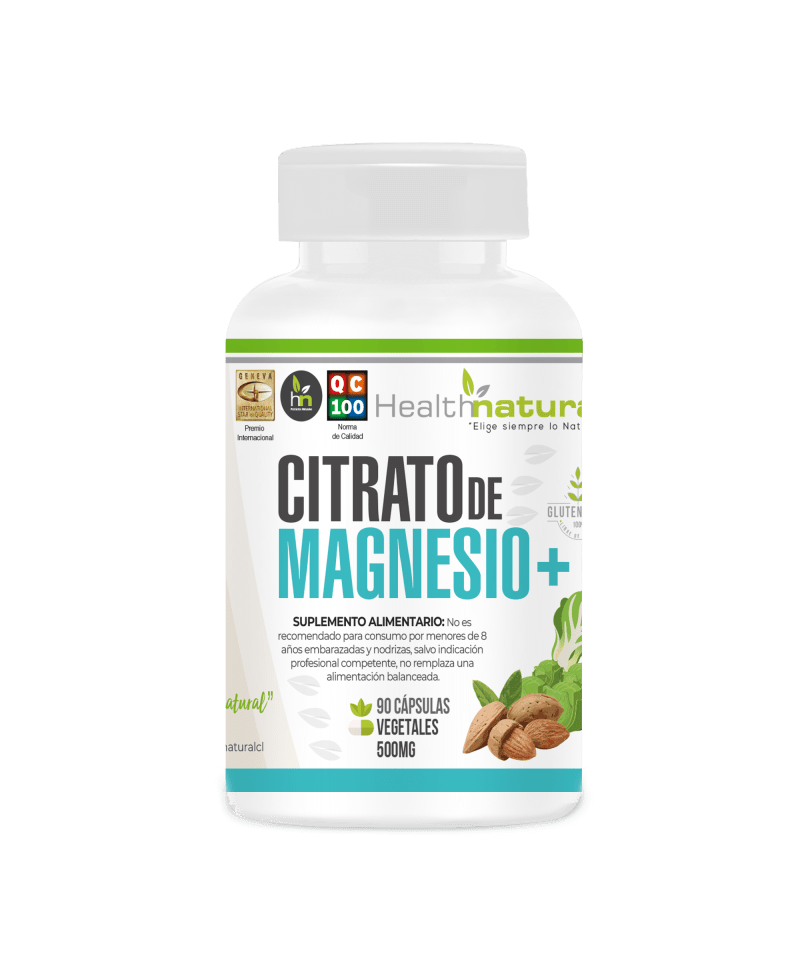 CITRATO de MAGNESIO PLUS - 90 cápsulas - 500mg - Health Natural1