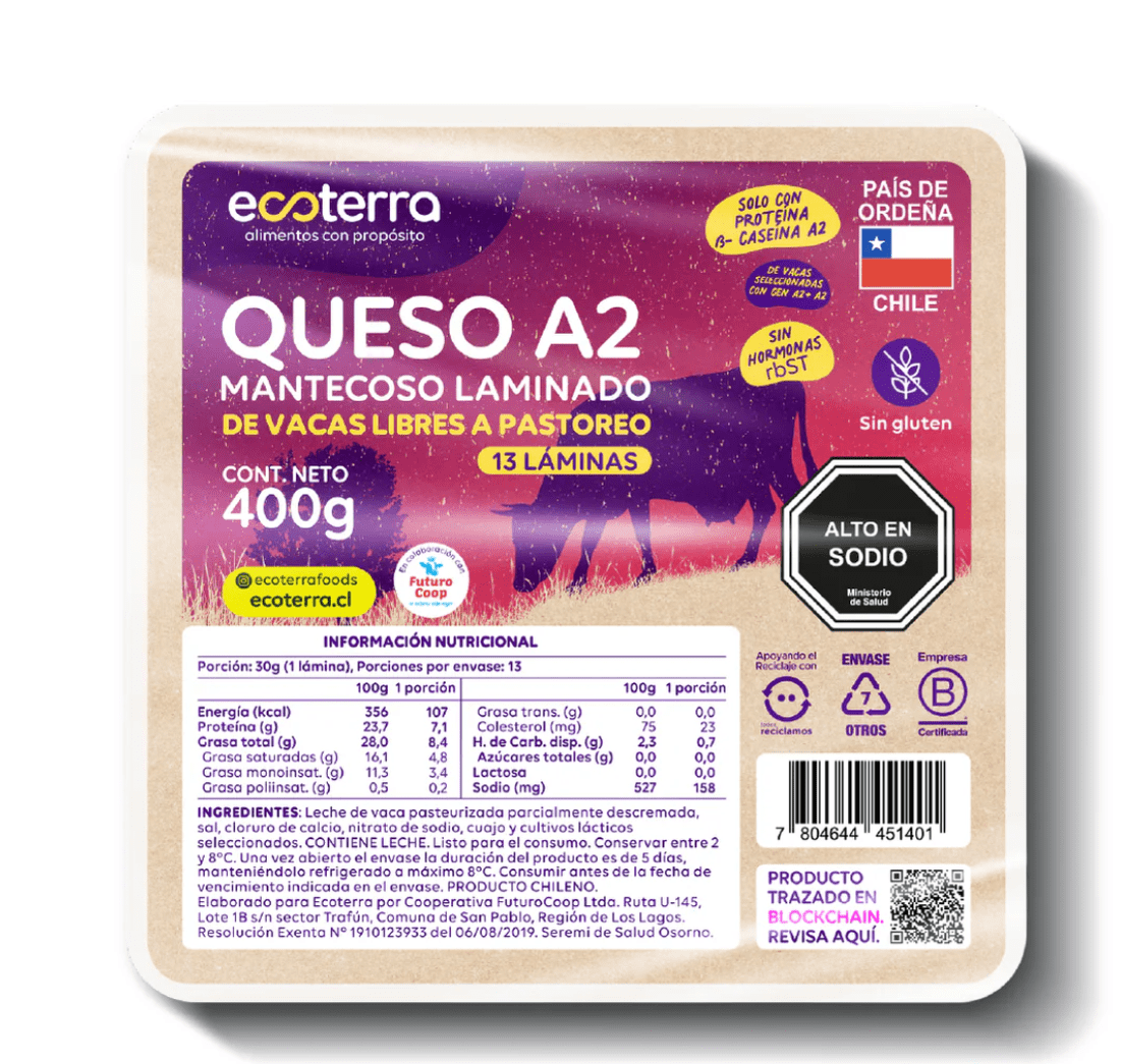 QUESO A2 MANTECOSO Laminado - 400g - Ecoterra1