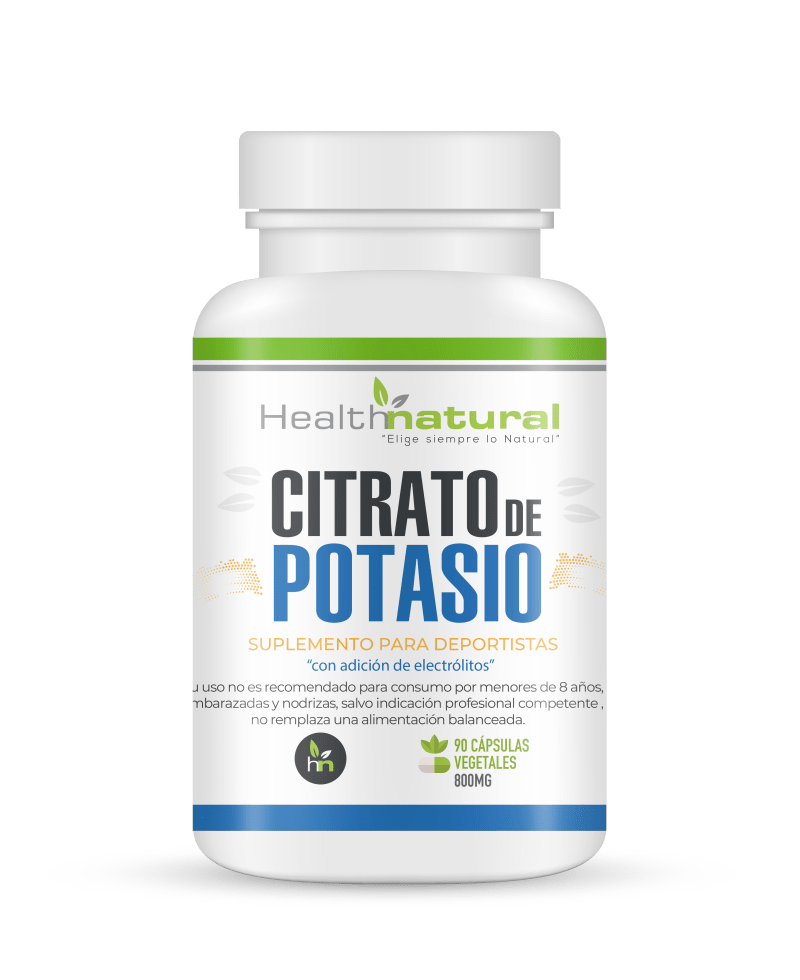 CITRATO DE POTASIO - 90 cápsulas - 800mg - Health Natural1