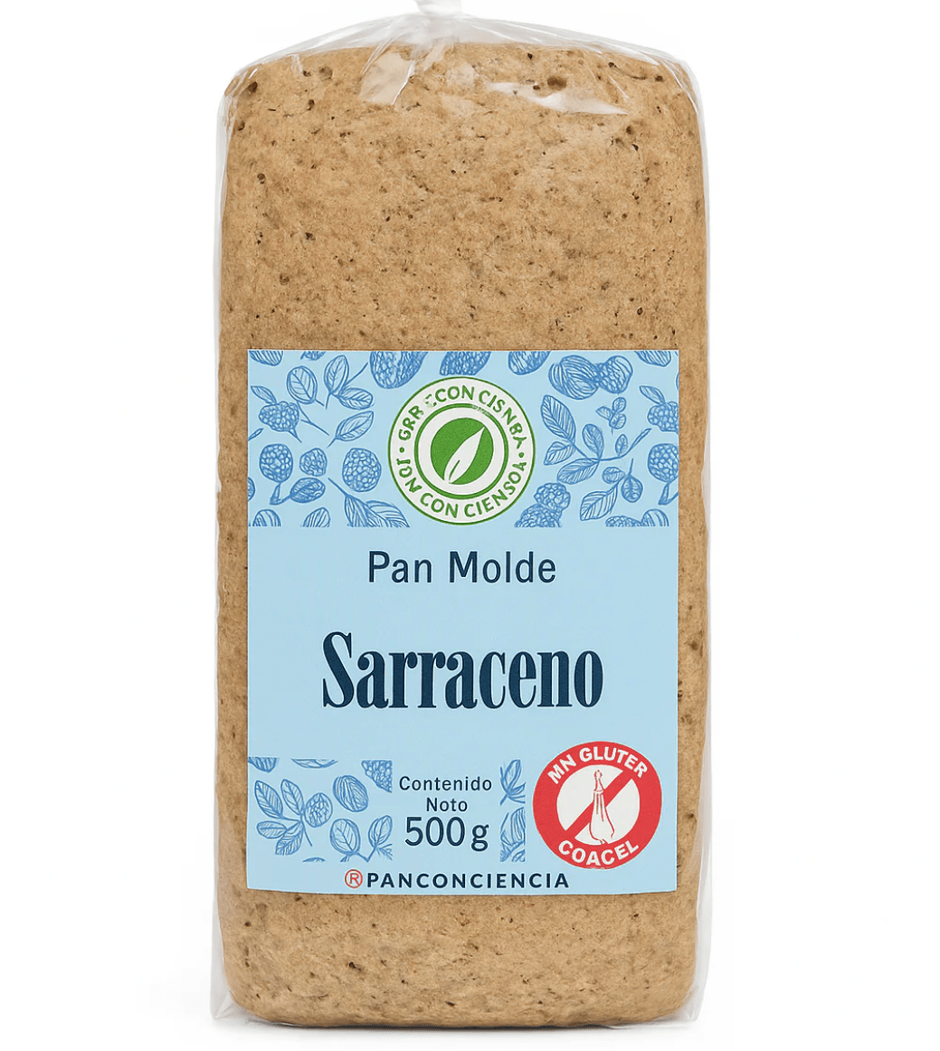 PAN de MOLDE - SARRACENO - SIN GLUTEN - 500g - Pan Con Ciencia1
