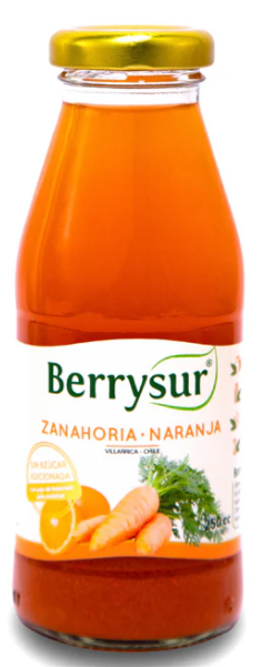 JUGO de ZANAHORIA - NARANJA - 250 mL - Berrysur2