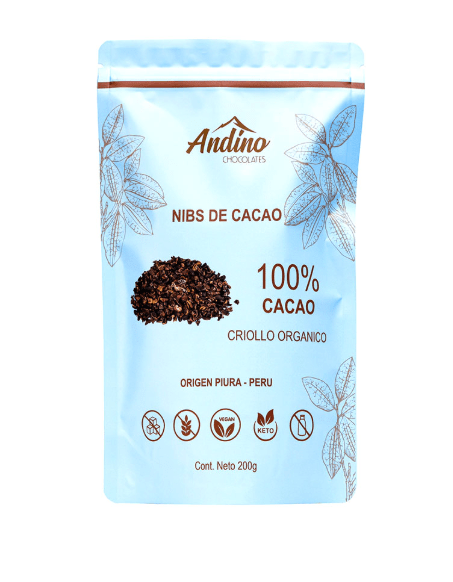 NIBS DE CACAO ORGÁNICO - PIURA PERÚ - 200g - Andino1