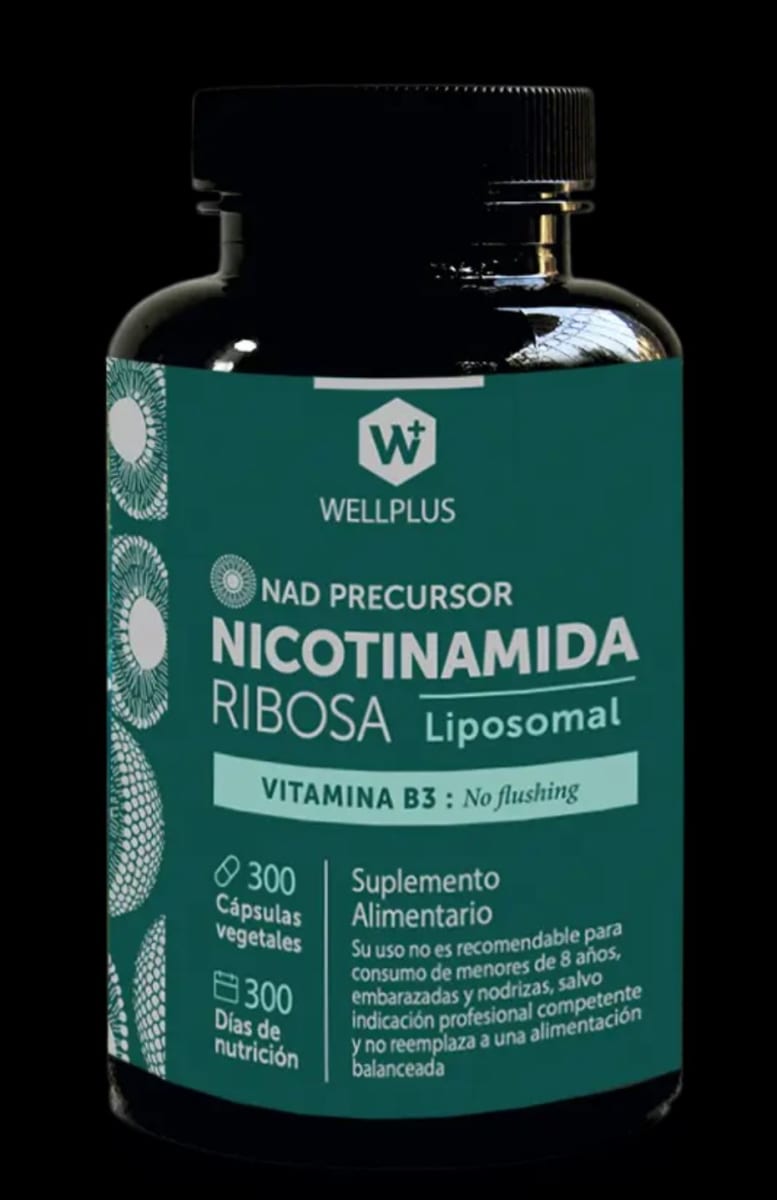 NICOTINAMIDA RIBOSA Liposomal (B3 NAD PRECURSOR) - 300 Cápsulas - WellPlus1