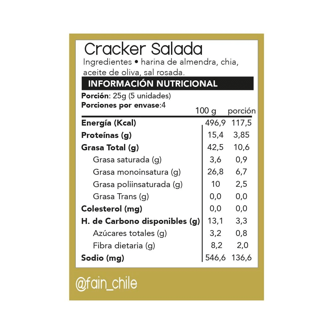 CRACKERS SALADAS - 150 gr - Fain3