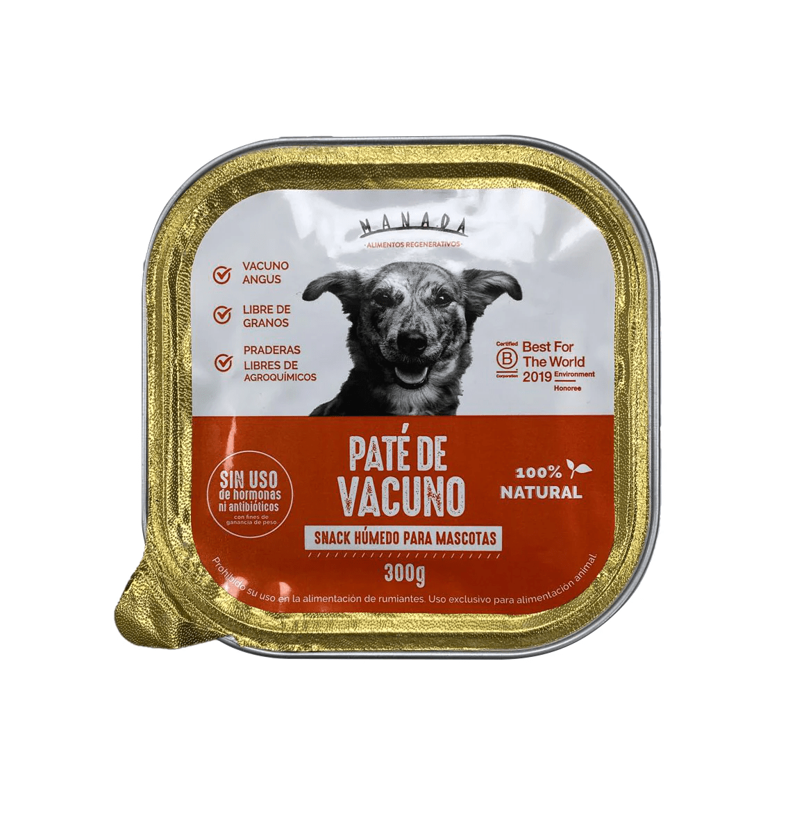 PATÉ para PERRO Grass Fed - 300g - MANADA1