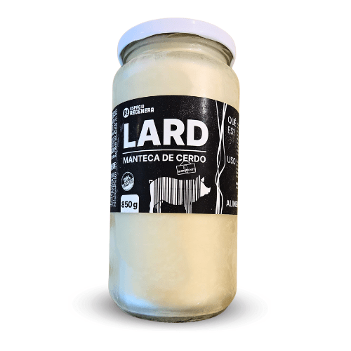 MANTECA CERDO (LARD) del Lago Budi, libre de hormonas y antibióticos – Frasco 850g1