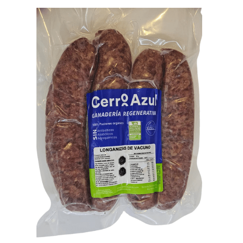 LONGANIZA DE VACUNO - 4 UU - 450g Aprox - Cerro Azul1
