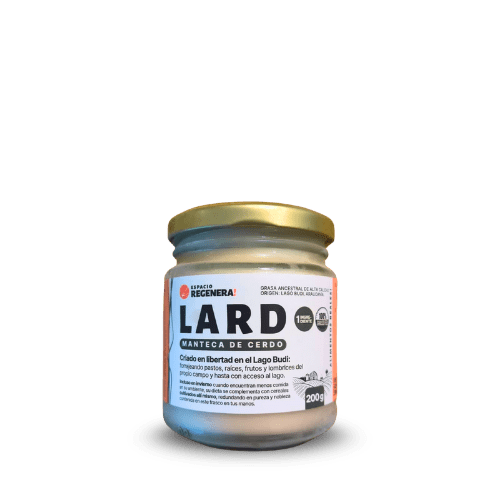 MANTECA CERDO (LARD) del Lago Budi, libre de hormonas y antibióticos – Frasco 200g1