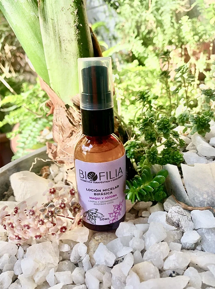 LOCIÓN MICELAR BIFÁSICA DE LIMPIEZA FÁCIAL -50ml - Biofilia1