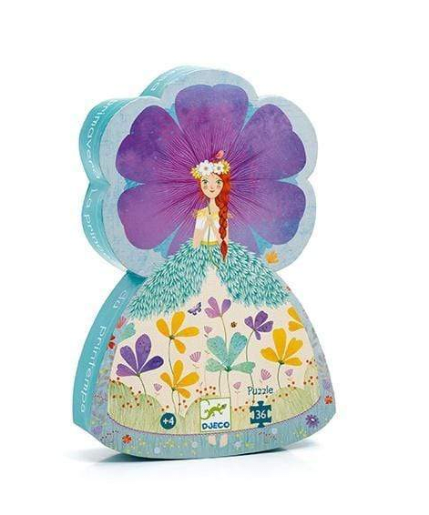 Puzzle SILUETA La princesa de primavera 36 piezas - DJECO1