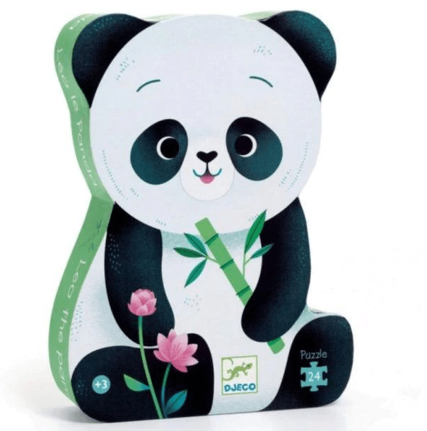 Puzzle SILUETA Leo el panda 24 piezas - DJECO1