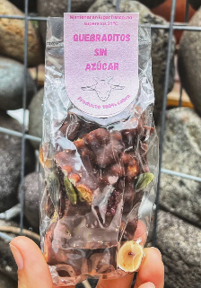 QUEBRADITOS de CHOCOLATE de CABRA SIN AZÚCAR - 50g - Cabrita Alegre1