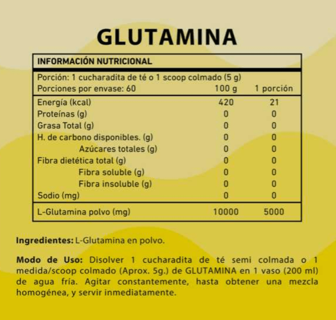 GLUTAMINE 1OO% - 300g - Basics Nutrition2