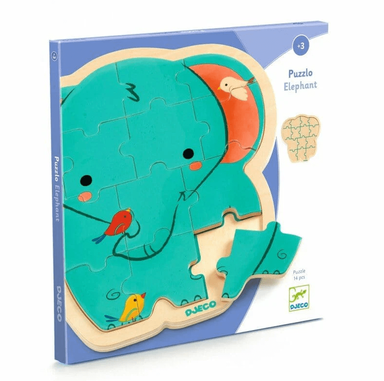 Puzzle Elefante Madera 24 piezas - Djeco1