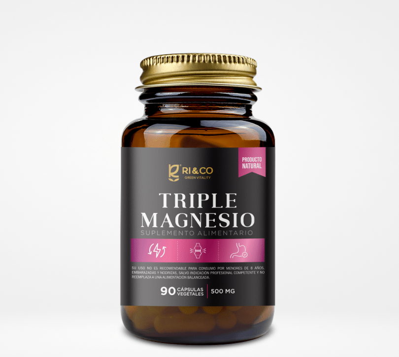 TRIPLE MAGNESIO (Malato, Bisglicinato, Taurato) - 90 caps x 500mg - RI&CO1