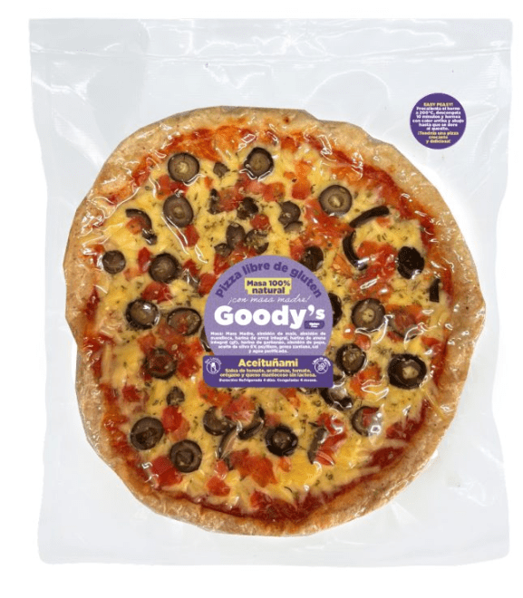 PIZZA ACEITUÑAMI - MASA MADRE - SIN GLUTEN - 500g - Goody´s Gluten Free2