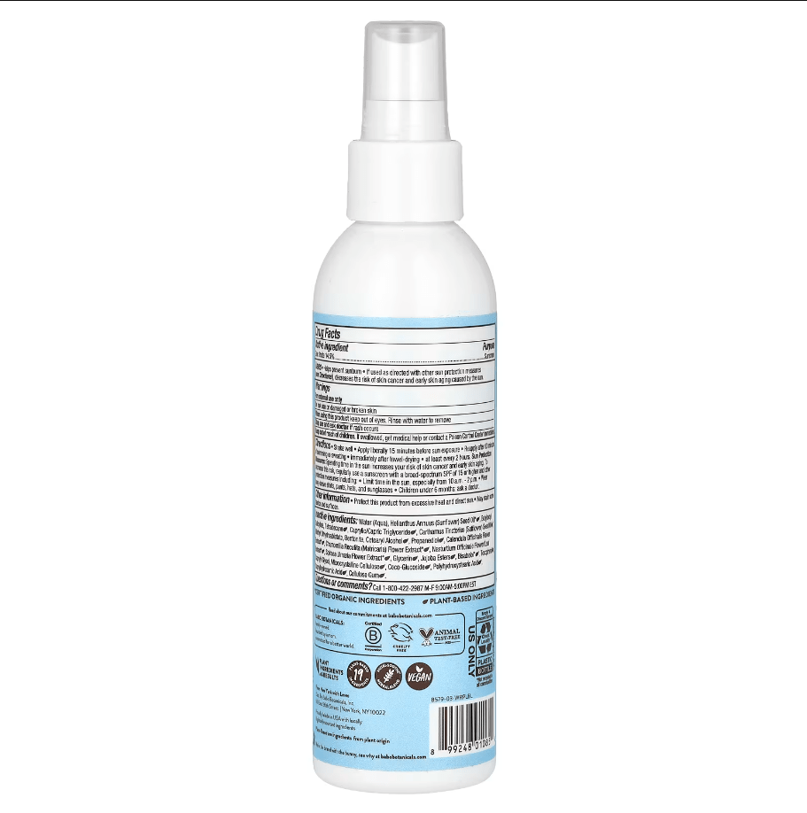 PROTECTOR SOLAR natural bebé piel sensible SPRAY SPF 30 - 177 ml - Babo Botanicals2