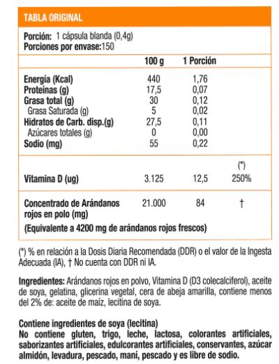SUPER CRANBERRY 8400 MG PLUS VIT D3 1000 IU - 150 soft - Sundown2