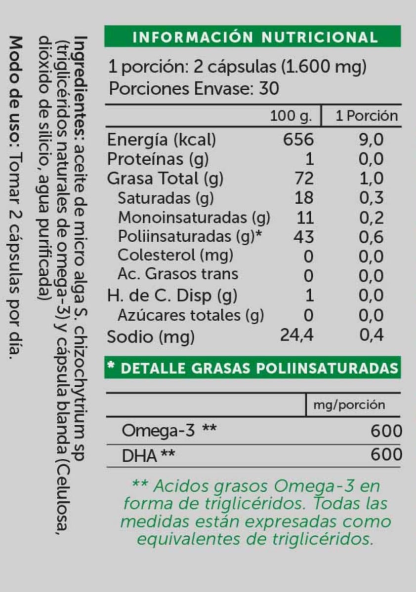VEGAN OMEGA DHA 6002