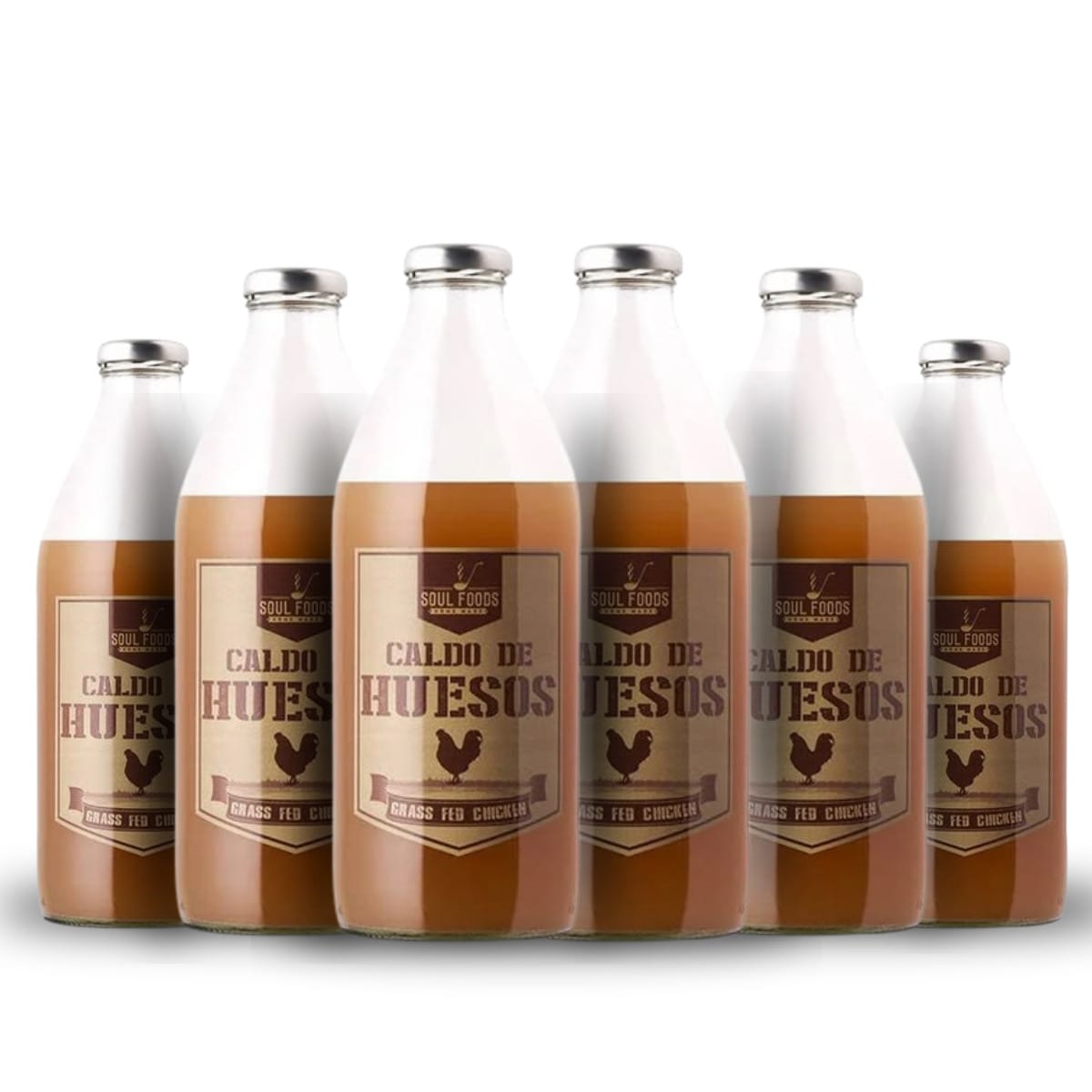 Pack x6 uu. - CALDO de POLLO libre de hormonas - 930 ml - SOUL1