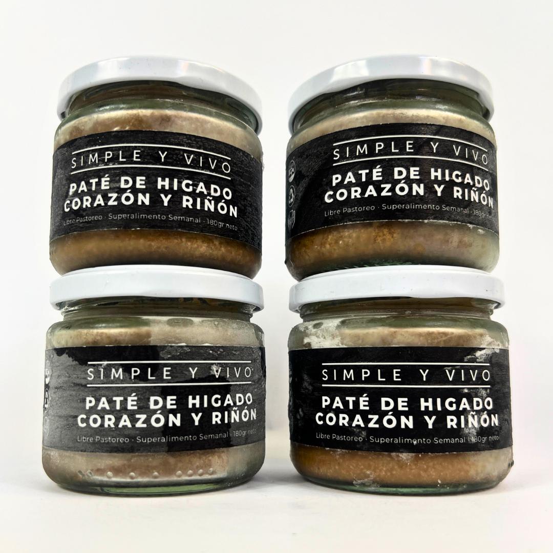 PATÉ DE HÍGADO, CORAZÓN Y RIÑÓN - 180g - Simple y Vivo2