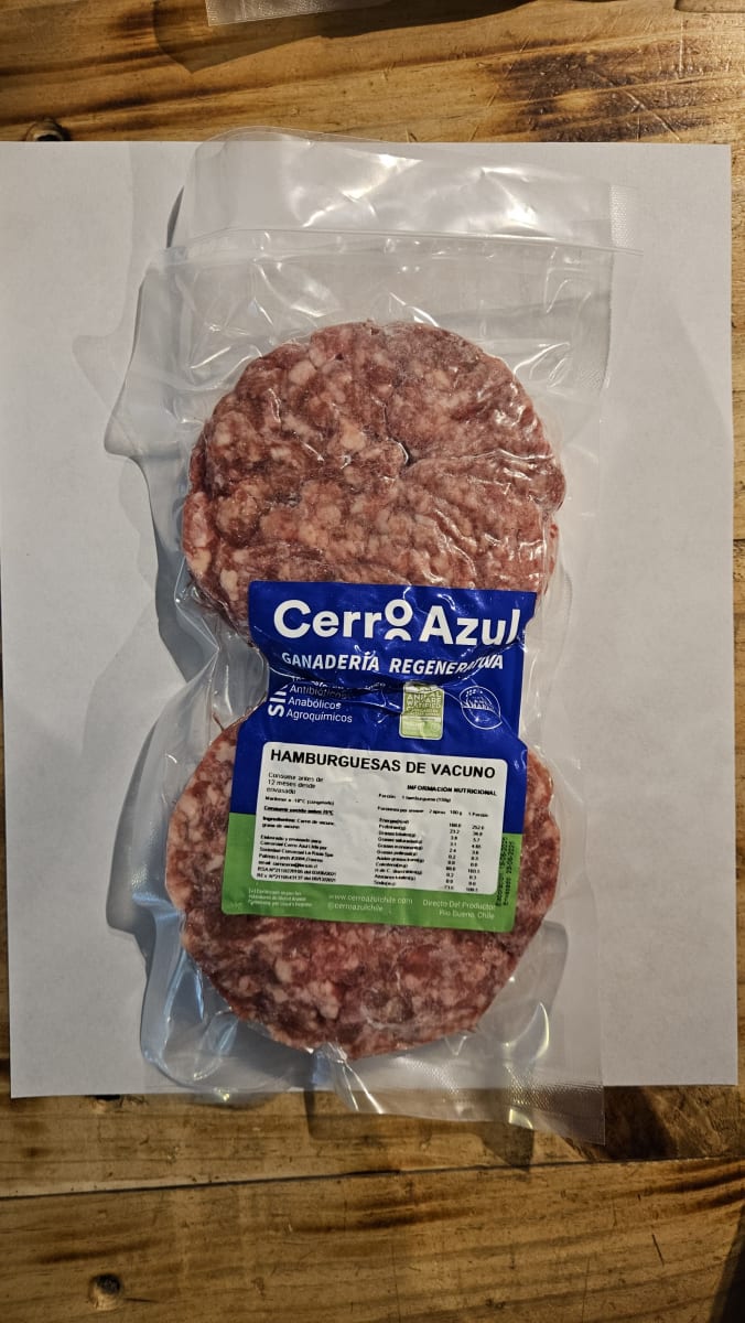 HAMBURGUESAS vacuno grass-fed x 2 uu (300 g) - Cerro Azul1