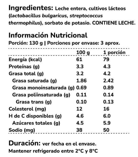YOGURT NATURAL - 400g - Fresca Rebeca2