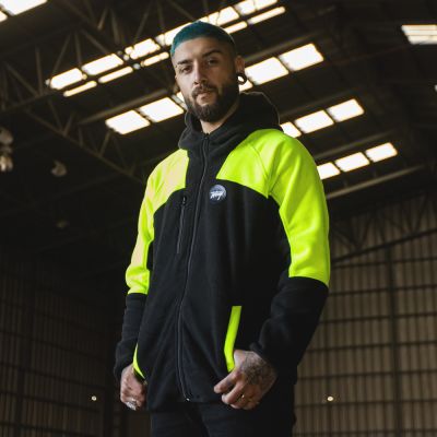 POLERON POLAR VERDE FLUOR / NEGRO POLERON POLAR VERDE FLUOR / NEGRO