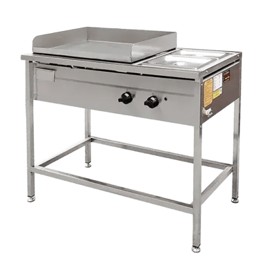 PLANCHA CHURRASQUERA A GAS Y BAÑO DE MARIA1