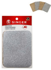 PARCHES GLITTER DORADO-PLATA PLANCHA (4UN)