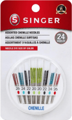 RUEDA AGUJAS OJO COLOR CHENILLE SURTIDAS (24UN)