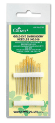 16AGUJAS P/BORDAR OJO DORADO (#3-9)