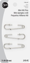 MINI ALFILER GANCHO KILT DRITZ 38MM PLATA (3UN)