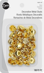 REMACHES METAL DECORATIVOS DORADO 10 MM DRITZ  (100UN) 2