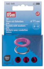 OJALES DE METAL 11MM FUCSIA