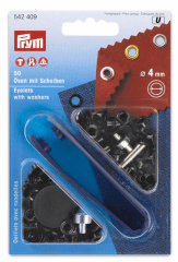 OJALES DE METAL 4MM NEGRO OPACO (50PZ)