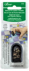 DEDAL CUERO NEGRO L