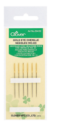 AGUJAS CHENILLE OJO DORADO #22 (6 UN)