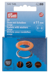 OJALES DE METAL 11MM NARANJO