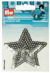 PARCHE TERMOADHESIVO ESTRELLA LENTEJUELA PLATA