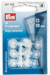 BROCHE PRESION PLASTICO 10MM TRSP. (18UN)