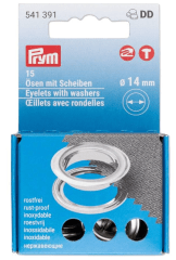 OJALES DE METAL 14MM PLATEADO (15PZ)