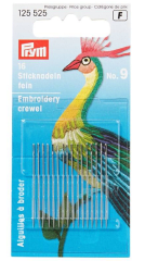 AGUJAS DE BORDAR CREWEL NO. 9 ACERO 0,60 x 35 MM PLAT.