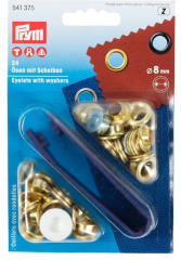 OJALES DE METAL 8MM DORADO (24PZ) 1