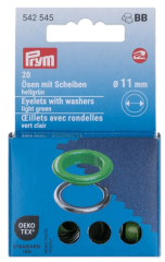 OJALES DE METAL 11MM VERDE CLARO 2