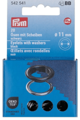 OJALES DE METAL 11MM NEGRO 0